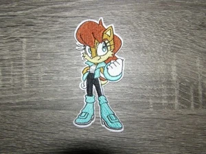 Prinzessin Sally Eichel Figur Sonic Spiel bestickt Bügelbild Patch 2" x 4,5" - Bild 1 von 2
