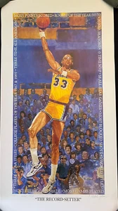 Gartlan KAREEM ABDUL-JABBAR Signed The Record-Setter Lithograph Lakers HOF /1989 - Picture 1 of 9
