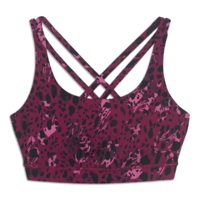 Lululemon Women’s Sports Bra Energy Maroon Print Size 6 - Image 1 of 2