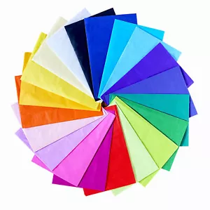 20 Large Multi Coloured Tissue Paper Sheets Assorted Pack Gift Wrapping 50x66cm - Picture 1 of 9