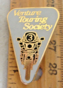 VENTURE TOURING SOCIETY ~ 3 ~ MOTORCYCLE TIE-TACK PIN - Picture 1 of 3