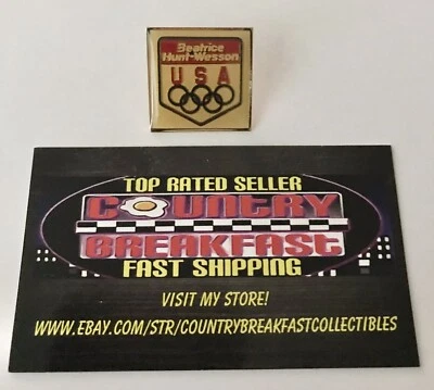 Vintage Team USA Olympics Beatrice Hunt-Wesson Olympic Games Hat Lapel Pin Nice - Image 1 of 2