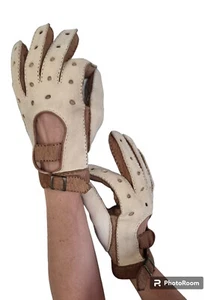 Driver Autofahrer Cabrio Leder Handschuhe Damen 8 ¼ = L – XL Vintage Oldtimer - Bild 1 von 7