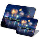 1 Placemat & 1 Coaster Set Tokyo Bay Fireworks Japan #53486