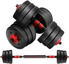 Adjustable Dumbbell Set With Barbell - Best For Home Gym Weight Lifting, Fitness
