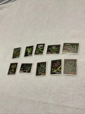 VENEZUELA-(-1962-)-Scott #C794-C803-ORCHIDS.SET Of 10 Stamps,MNH-lot.# 51a. - Image 1 of 4