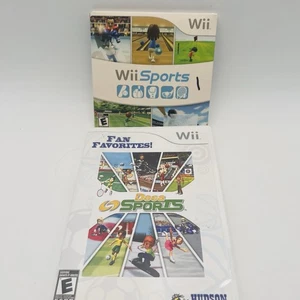 Nintendo Wii Sports Spiel & Deca Sports mit Einlagen - Bild 1 von 8