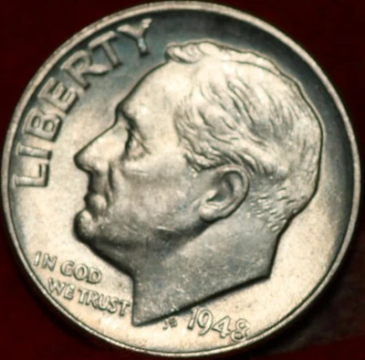 Uncirculated 1948-D Denver Mint Silver Roosevelt Dime - Image 1 of 2