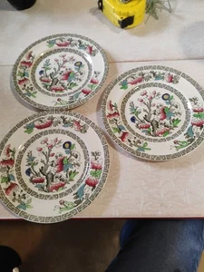 Vintage Johnson Brothers Indian Tree 6 Inch Salad Bowls Set Of 3 - Picture 1 of 7