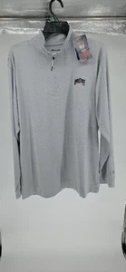 OHIO STATE BUCKEYES (MARKE CHAMPION) HERREN 1/4 REISSVERSCHLUSS HEMD, GRAU, (LARGE) - Bild 1 von 3