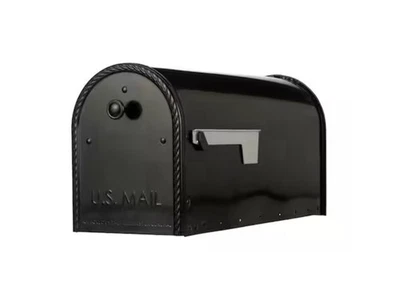 Gibraltar Edwards Black, Large, Steel, Post Mount Mailbox - Image 1 of 4