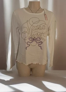 Victoria’s Secret Sleep Lounge Crew Long Sleeve Top Medium NWT - Picture 1 of 8