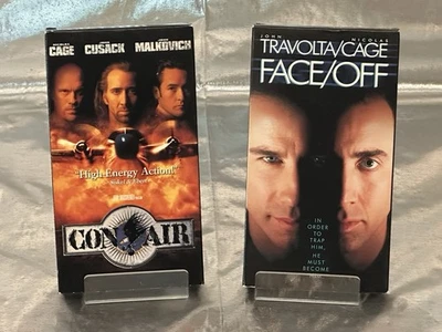 Lot Of 2/ Con Air 1995 Face Off 1997 (VHS)- Nicolas Cage Bundle/ Foto 1 de 4