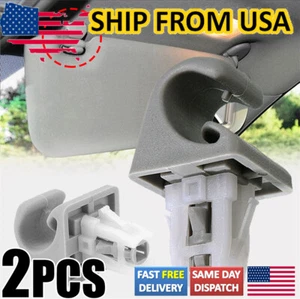 2Pcs Sun Visor Bracket Hook Clip For Toyota Camry Corolla Highlander Prius RAV4 - Picture 1 of 6