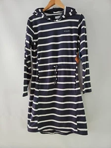 NEU MIT ETIKETT COLUMBIA DAMEN SUN TREK KAPUZENKLEID MARINEBLAU GESTREIFT GRÖSSE M NEU $ 60 - Bild 1 von 8