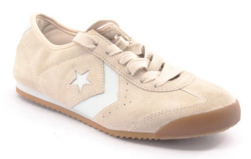 Nuove scarpe piatte atletiche CONVERSE donna beige esercito verde camoscio casual camminata