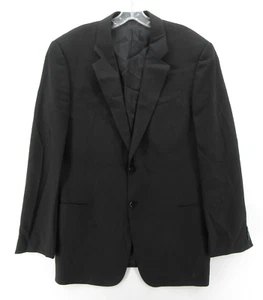 Armani Collezioni Sport Coat Men 44 Long (42) Black Blazer Wool Jacket Italy - Picture 1 of 13