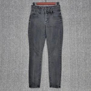 Ann Taylor Jeans Womens 2 Black The Skinny Curvy Fit Stretch Denim Pants 26x27 - Picture 1 of 12