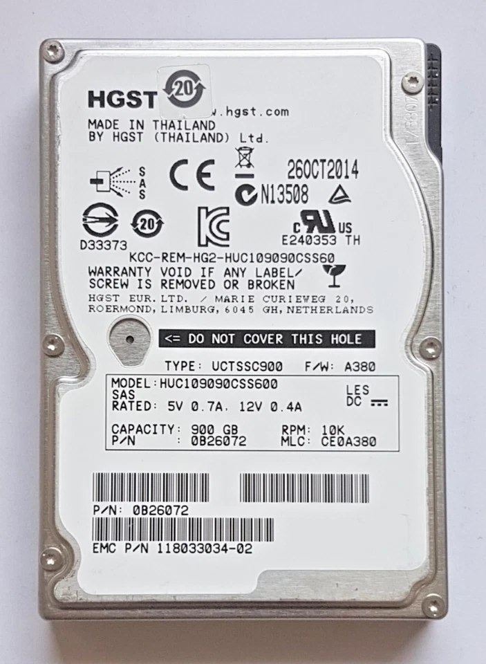 900 GB SAS HGST HUC109090CSS600 10000rpm 64MB HDD 2,5 " Internal Hard Drive - Image 1 of 1
