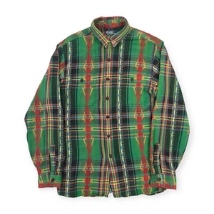 Polo Ralph Lauren Vintage Aztec Navajo Crazy Overshirt Flannel Men's Medium - Picture 1 of 7