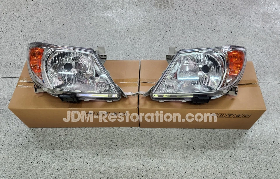 Headlights To Suit 05-08 Toyota Hilux Workmate SR SR5 LH + RH - Image 1 of 4
