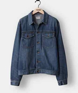 Todd Snyder Selvedge Denim Trucker Jacket Men's Large DYLAN Jean Medium Wash NWT - Picture 1 of 9