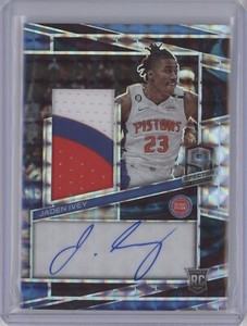 JADEN IVEY 2022-23 PANINI SPECTRA ROOKIE PATCH AUTO AUTOGRAPH 25/49 RC
