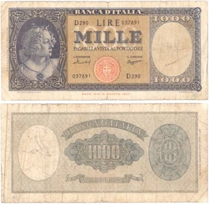 1959 Italia Banconota Lire 1.000 Busto Italia DM. 15-05-1959 Molto Circolata - Picture 1 of 1
