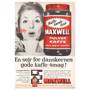 1962 Maxwell House Coffee: Pulver Kaffe Dutch Vintage Print Ad - Picture 1 of 1