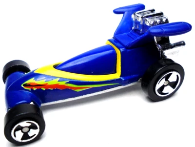 2018 MAISTO MOZKEETO BLUE DIECAST 2 1/2" RACE CAR W YELLOW GREEN ORANGE & CHROME - Image 1 of 4