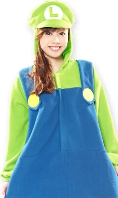 Fantasia unissex Sazac Super Mario Bros. Luigi Kigurumi Halloween do Japão NOVA - Imagem 1 de 4