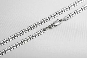 10K Solid White Gold Men Women 5mm Cuban Link Chain Necklace Size 16"-30"