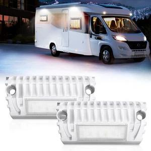 2PCS RV Exterior LED Porch Utility Light, 12V RVs Trailers Campers for RVs Trail - Picture 1 of 14