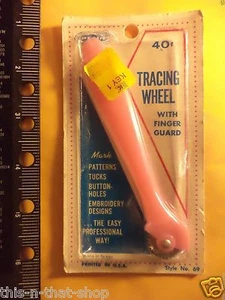 Tracing Wheel with Finger Guard by Penn Factory Sealed VTG Pink NOS New - Picture 1 of 2