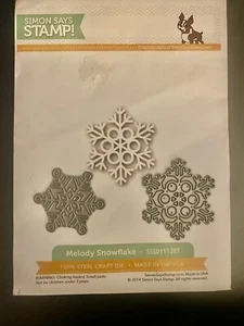 Simon Says Stempel Melodie Schneeflocke Winter Stanze Weihnachten plus Bonus Stanze - Bild 1 von 2