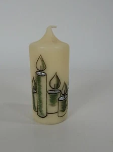 Vintage Hand Painted Christmas Candle Made In Germany - Picture 1 of 6