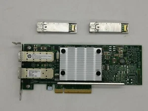HPE 530SFP+ Dual 10Gb Ethernet PCIe Full Profile w/ SFP 656244-001 652501-001 - Picture 1 of 3
