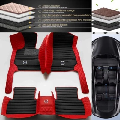 For Volvo V40 V60 V70 V90 Car Floor Mats Waterproof Custom Luxury Carpets Mats - Image 1 of 4