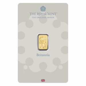 1 gram 9999 Gold Royal Mint Britannia Minted Tablet Ingot Bar Sealed Certified - Picture 1 of 3