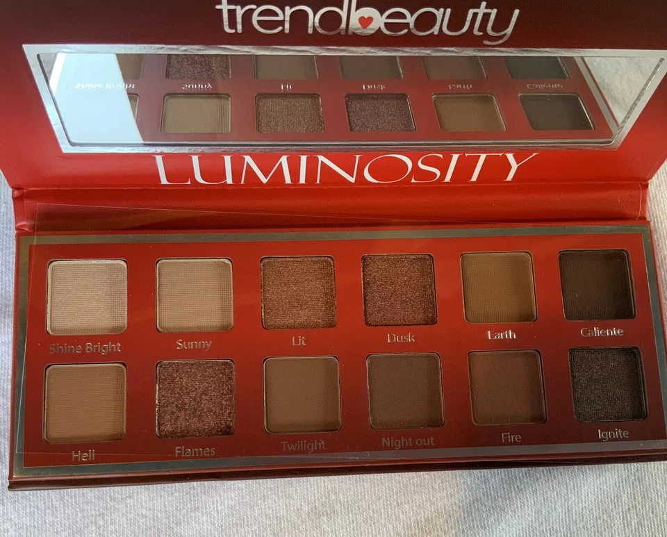 Eyeshadow Luminosity Palette by Trend Beauty Cosmetics Eye Makeup Warm Shades