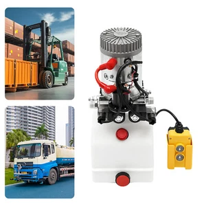 3Quart DC Double Acting Electric Hydraulic Pump Hydraulic Power Unit Pack 12V 4L - Picture 1 of 17