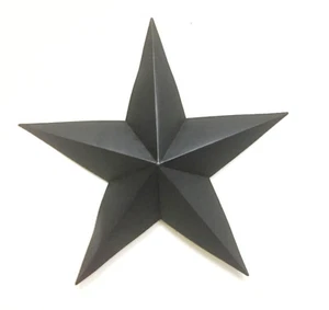 Black Barn Star Metal Vintage Wall Art Farm Home Decor Decoration Plaque 24 inch - Picture 1 of 7