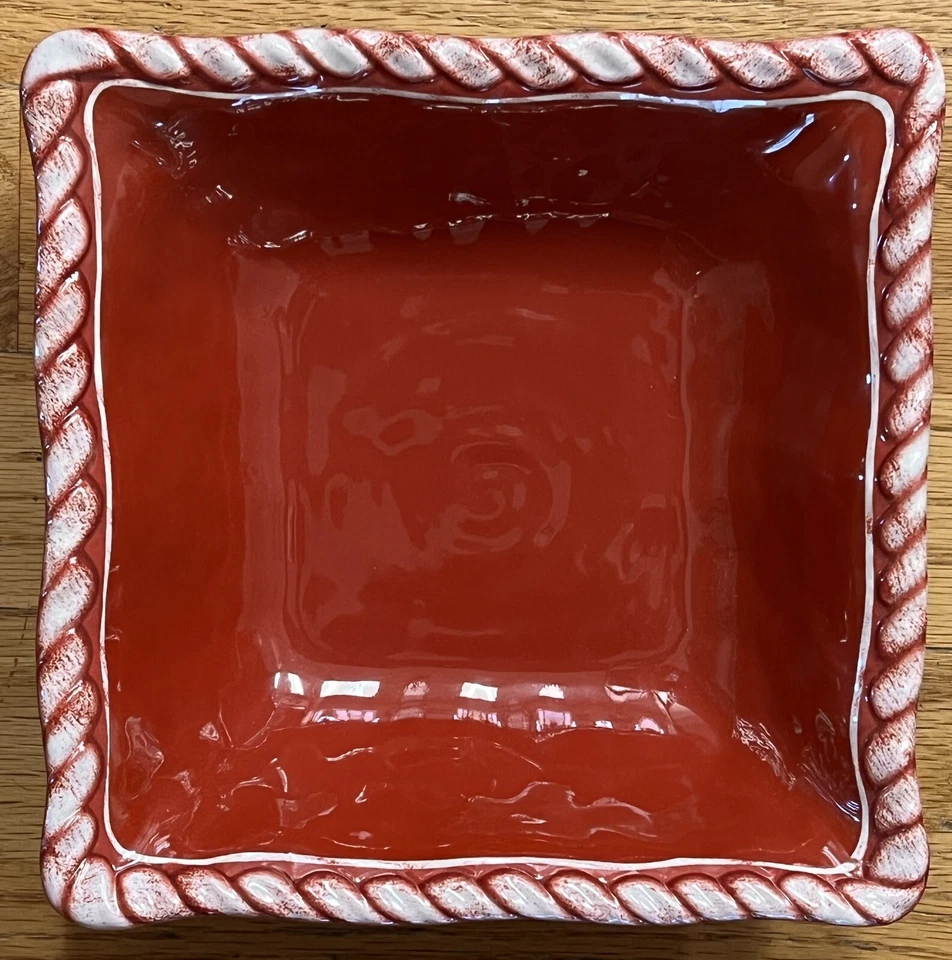 Il Mulino Red Nautical Rope Edge MELAMINE conjunto de 4 tigelas de cereais - Imagem 1 de 1