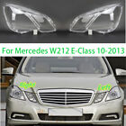 Pair Front Headlight Lens Cover+Seal Glue For Mercedes W212 E-Class 2010-2013 1*