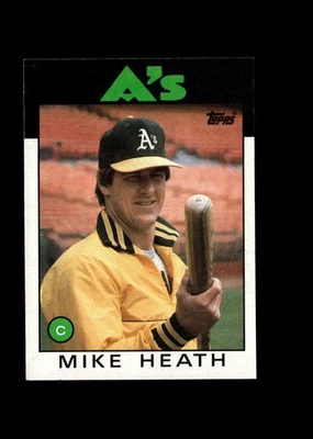 Mike Heath - 1986 Topps Baseball #148 - Oakland Athletics + FAST FREE Ship - Image 1 of 2