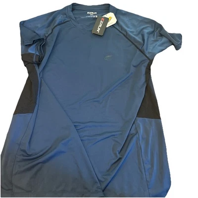 Camisa de pesca EZRUN para hombre UPF 50+ protector contra erupciones azul marino y negro secado rápido Foto 1 de 4