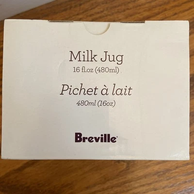 Jarra de acero inoxidable para espumar leche Breville 16 oz nueva Foto 1 de 4