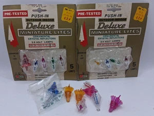 VTG Push-in Outdoor-Indoor Deluxe Mini Lites 3.5 Volt Lamps 17 Replacement Bulbs - Picture 1 of 6