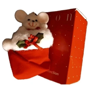 Vintage Avon Christmas  Peek-A-Boo Mouse Ornament in Original Box  - Picture 1 of 4