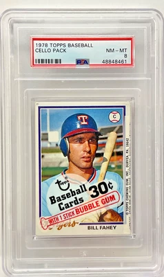 PSA 8 NM-MT 1978 TOPPS BASEBALL CELLO PACK UNOPENED FLOYD BANNISTER RC BACK - Image 1 of 2